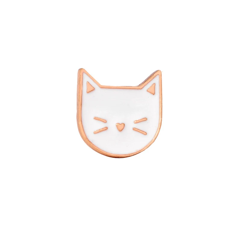 Set of 2 Cat Brooches Metal Enamel Pins for Women - Black and White Animal Lapel Badges for Denim Shirts, Perfect Festival Gift for Couples image 4