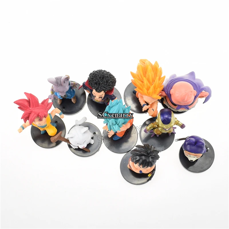 10 шт./компл. Dragon Ball Супер фигурка Saiyan Goku Буу сатана Dragonball ПВХ фигурку Игрушечные