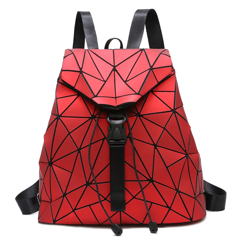 Nevenka Female Backpack Purse Women Holographic Backpack Ladies Geometric Backpacks Teenager Girl Drawstring Bags for Women