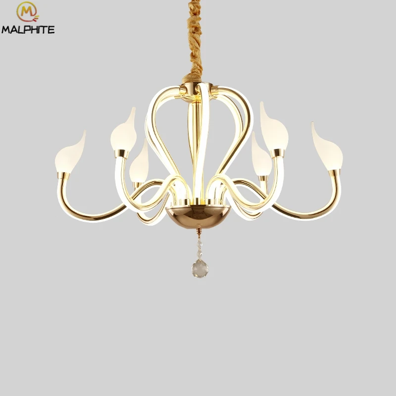 

Modern lustre Swan pendant Lights Golden Swan Neck hanging hanglamp lamp luminaire suspendu lamps deco LED lighting Fixtures