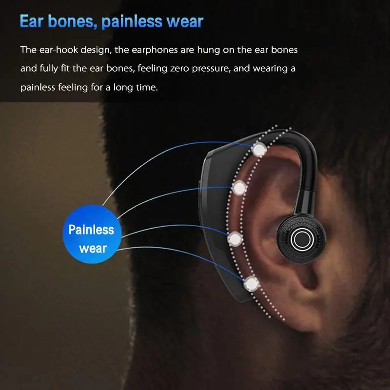 

New V9 Handsfree Wireless Bluetooth Earphones Noise Control Business Wireless