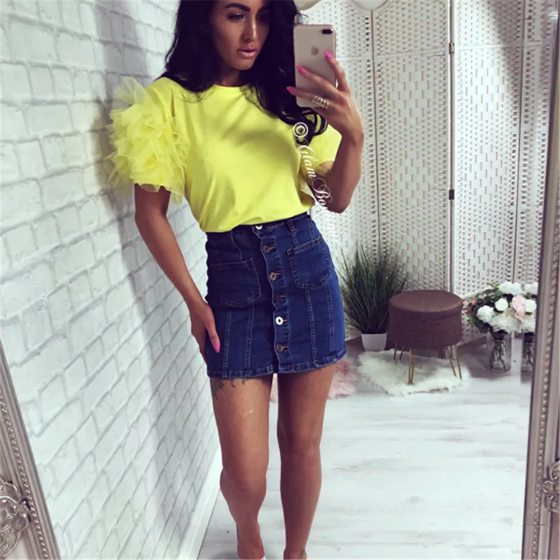 

hirigin new fashion Women summer Short Sleeve Blouses female Mesh Tee Tops Ladies ladies Crew Neck Party Casual solid Shirts
