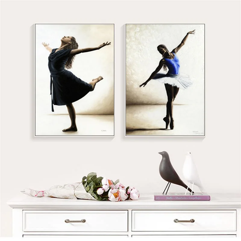 Современные Портретные художественные плакаты и принты настенная живопись на