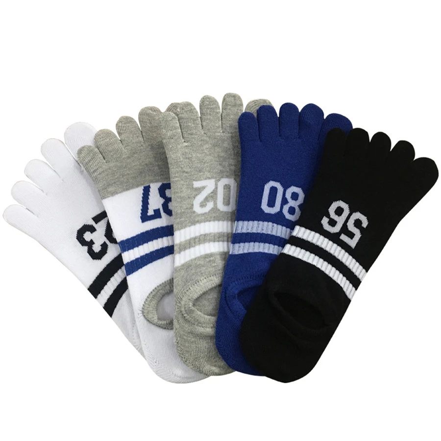 VERIDICAL 5 пар / лот летние носки мужские хлопковые невидимые с пятью пальцами