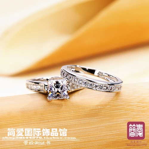 1 5 карат Роскошное Качество NSCD синтетический камень Обручальное кольцо Набор для