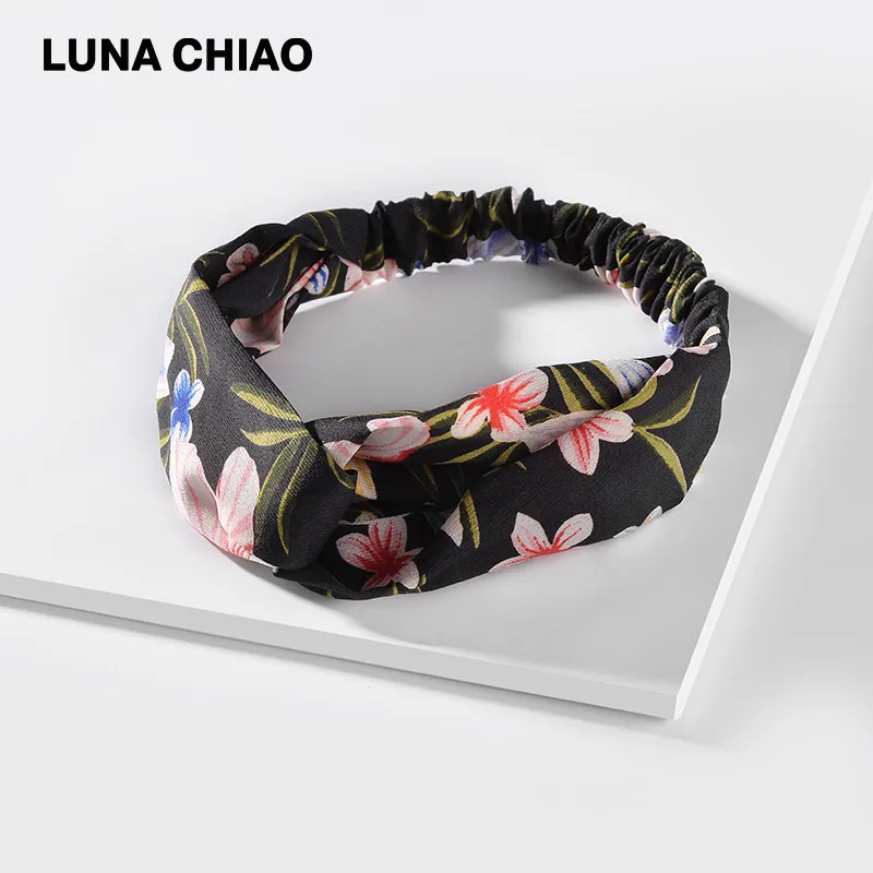 Женские аксессуары для волос LUNA CHIAO тканевые повязки на голову с цветочным