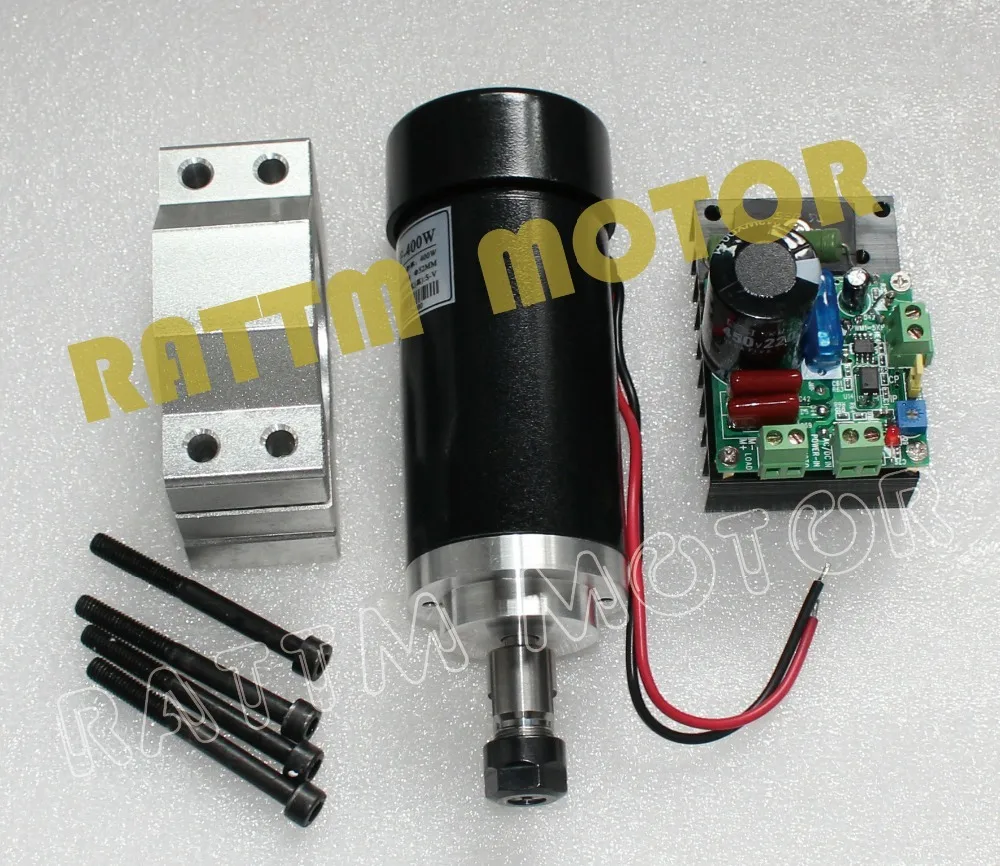 Мощный электродвигатель шпинделя с воздушным охлаждением 400 Вт постоянный ток 24