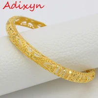 adixyn diameter 65mm68mm new dubai bangle for women gold color jewelry ethiopian wedding bracelets trendy african gifts n1808