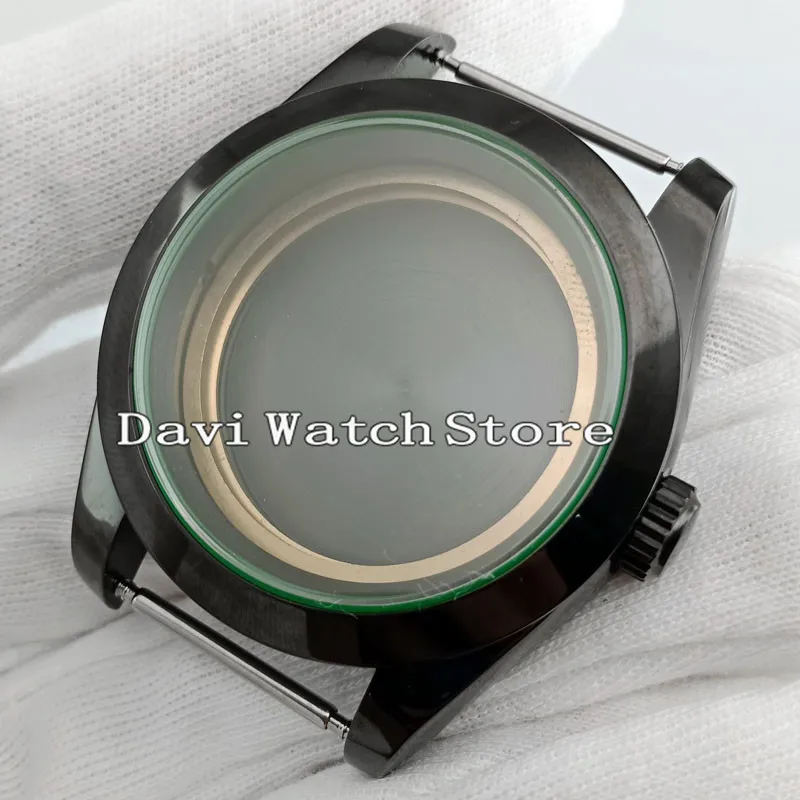 40 мм черный простой чехол для часов Fit ETA 2836, DG 2813/3804 Miyota 8205/8215 movement P900
