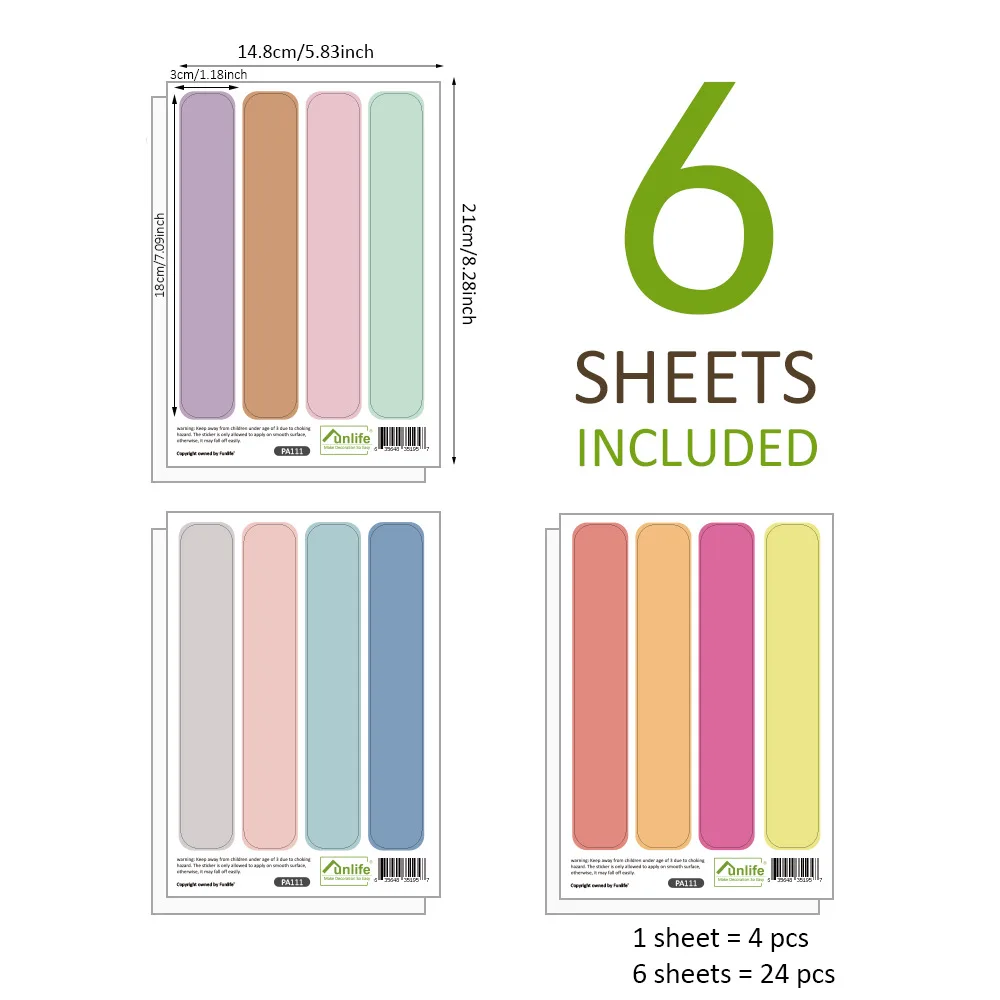 Цветная мультяшная полоса Funlife сделай сам наклейка для украшения дома фон