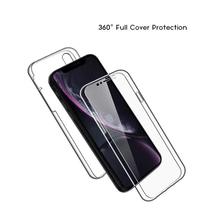 

All-inclusive 360 Transparent Mobile Phone Case TPU Acrylic PC Drop Protection For iPhone 5S SE 6S 6G 6plus 7 7plus 8 8Plus X XS