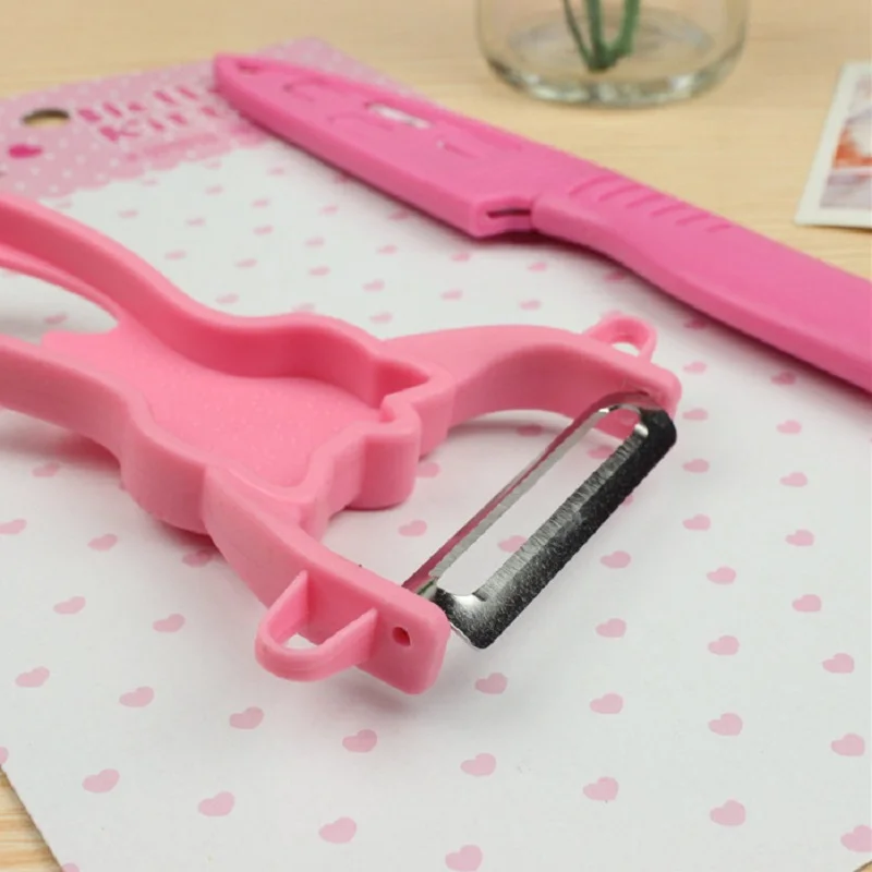 Кухня Инструменты для украшения розовый Кот Неко рисунок Hello kitty Овощечистка