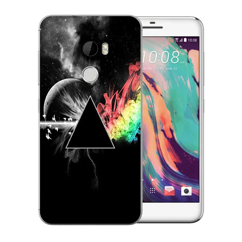 Чехол для телефона HTC One X10 С Рисунком Тигра прозрачный матовый чехол 5 дюйма