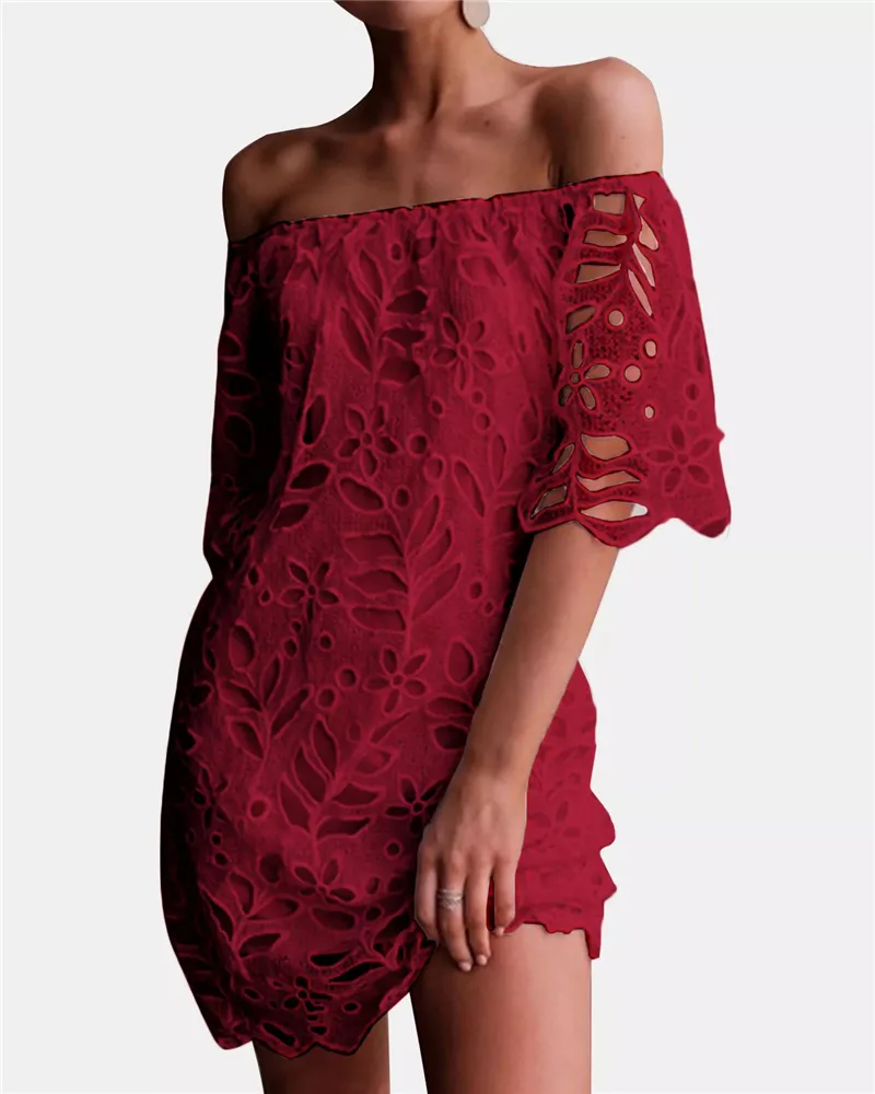 Белое сексуальное кружевное открытое мини-платье с открытыми плечами, женское платье, повседневное элегантное вечернее платье с открытой спиной, Сарафан Vestidos