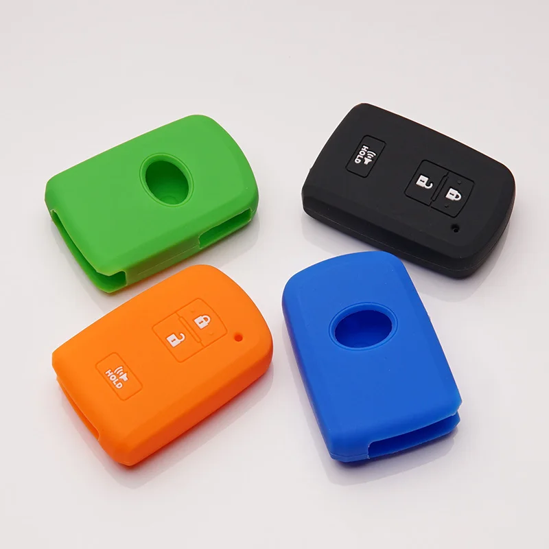 Silicone key fob case cover skin holder shell set for Toyota camry Avalon rav4 Highlander Land Cruiser prius remote HOLD keyless |