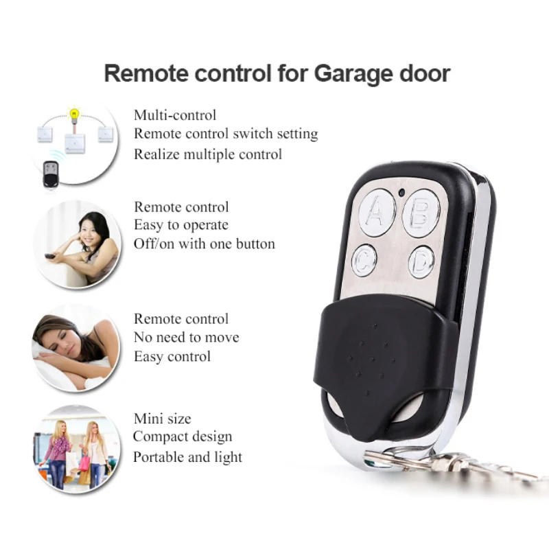 Universal Remote Control Duplicator 433mhz Wireless RF Garage Fast Copy 4 Channel Mini for Flap door Curtain Door | Электроника