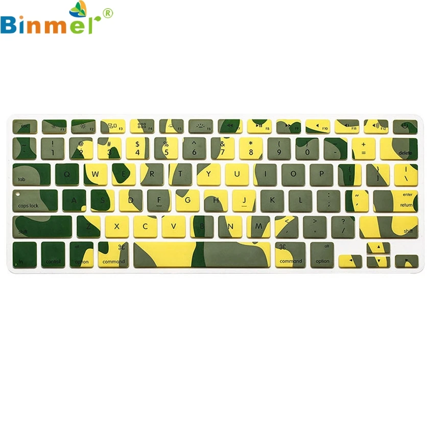 Binmer заводская цена мягкая клавиатура силиконовый чехол Защитный для MacBook Pro 13