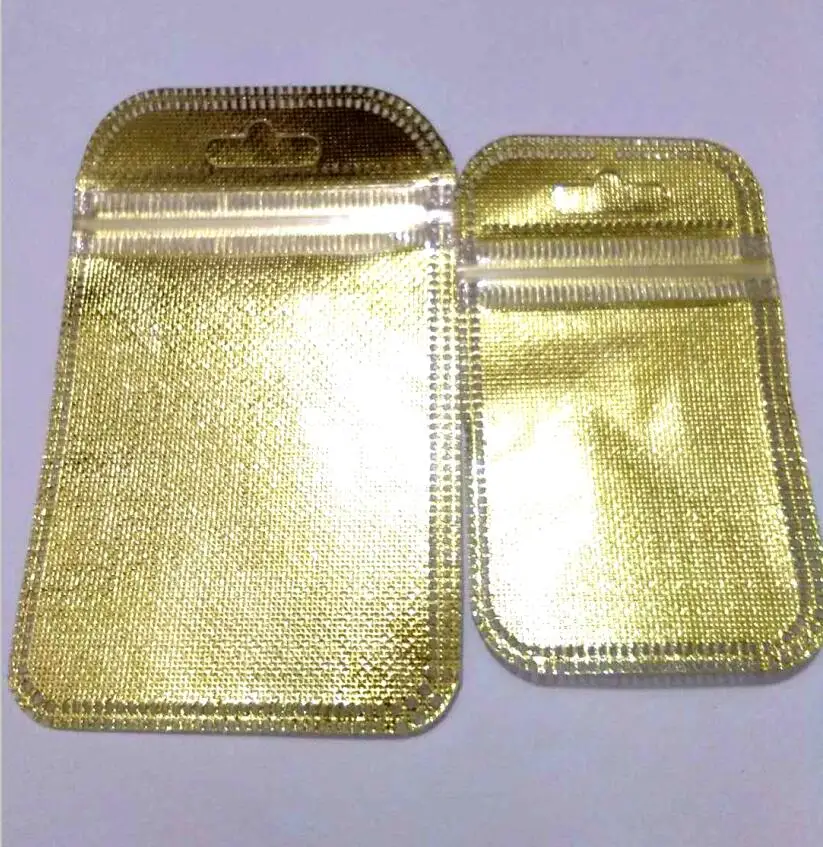 200 шт./лот, внутри 4,5x6 см, 6x8 см, серьги, ювелирный мешочек, подарок, подарок, посылка, цвет золотой фольги, подходит для ожерелья, браслетов, сережек