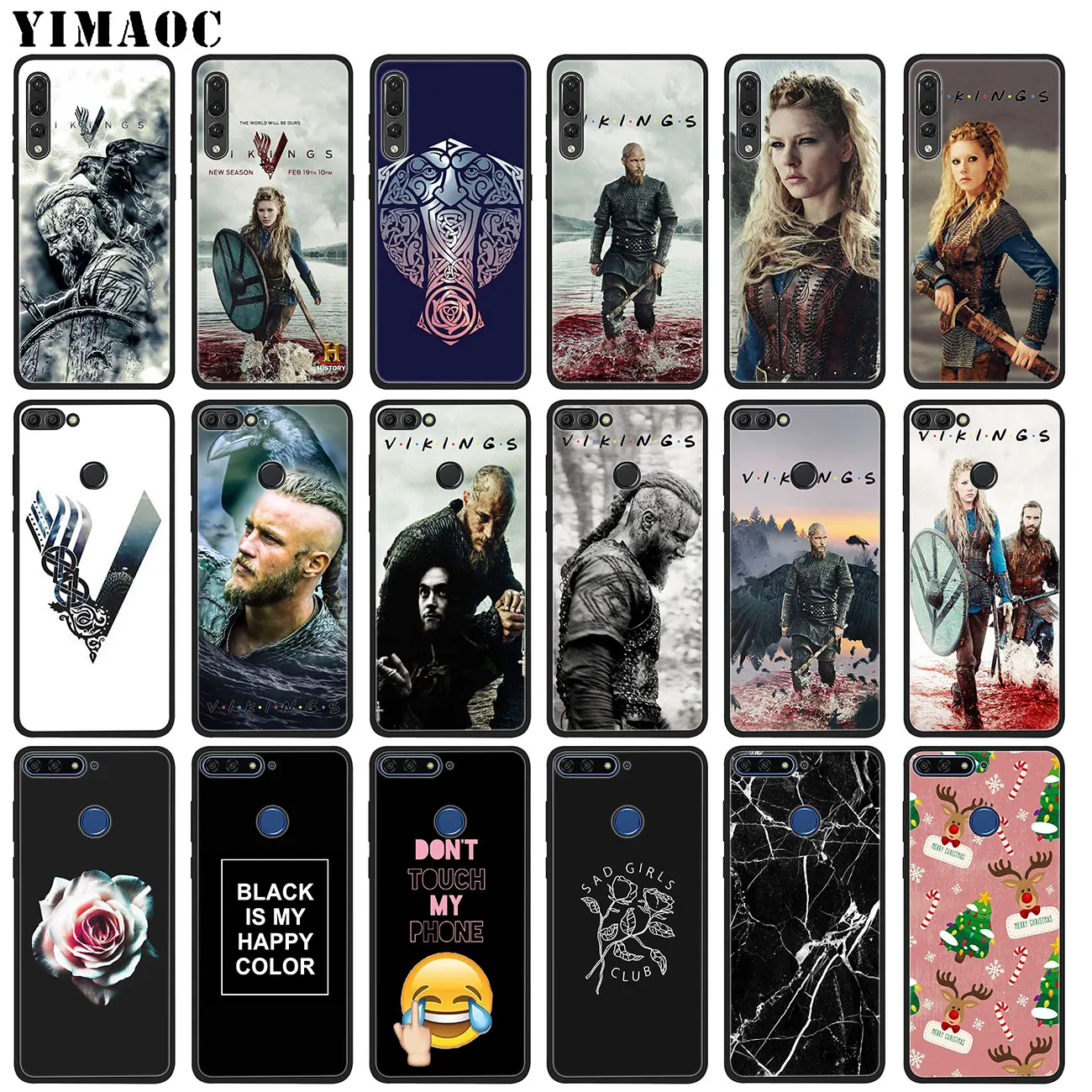 Модный мягкий силиконовый чехол YIMAOC vikings серии 4 для Huawei P20 Pro P10 P9 P8 Lite Mini 2017 P Smart Z 2019