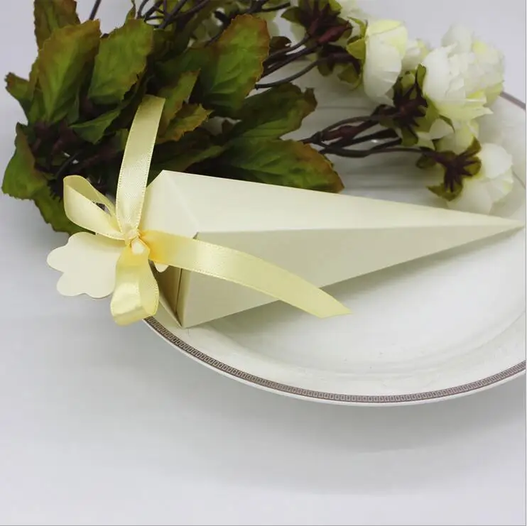 Симпатичный разноцветный Свадебный леденцовый ящик в форме конуса 50 шт.