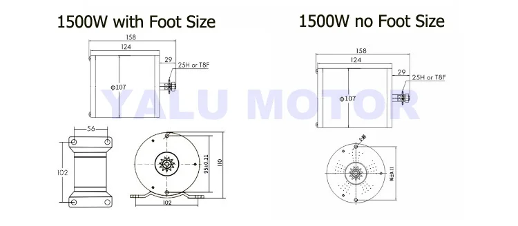 YALU BM1109 1500 В Вт 48 В бесщеточный Электрический батарея питание колеса автомобиля драйвер двигатели для автомобиля BLDC двигатель для Ebike велосипедный