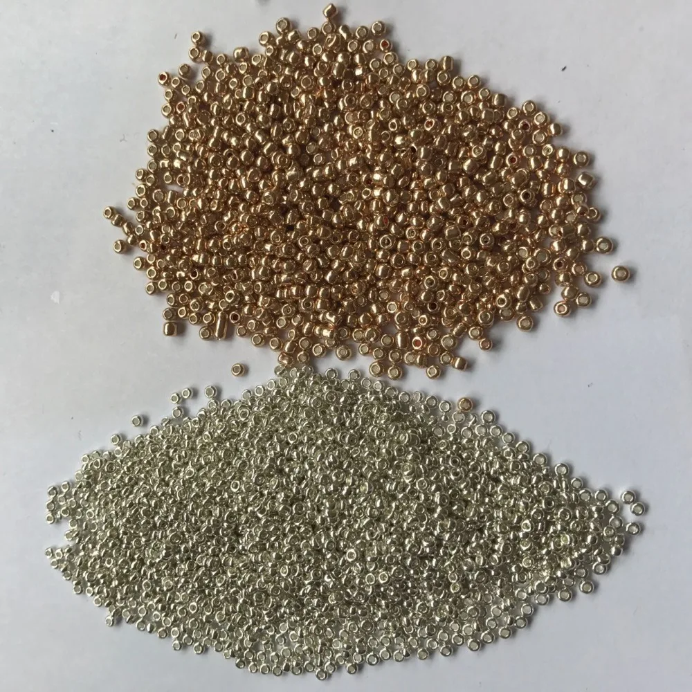 Бусины золотистого и серебристого цвета 4 мм из прозрачного стекла чешские