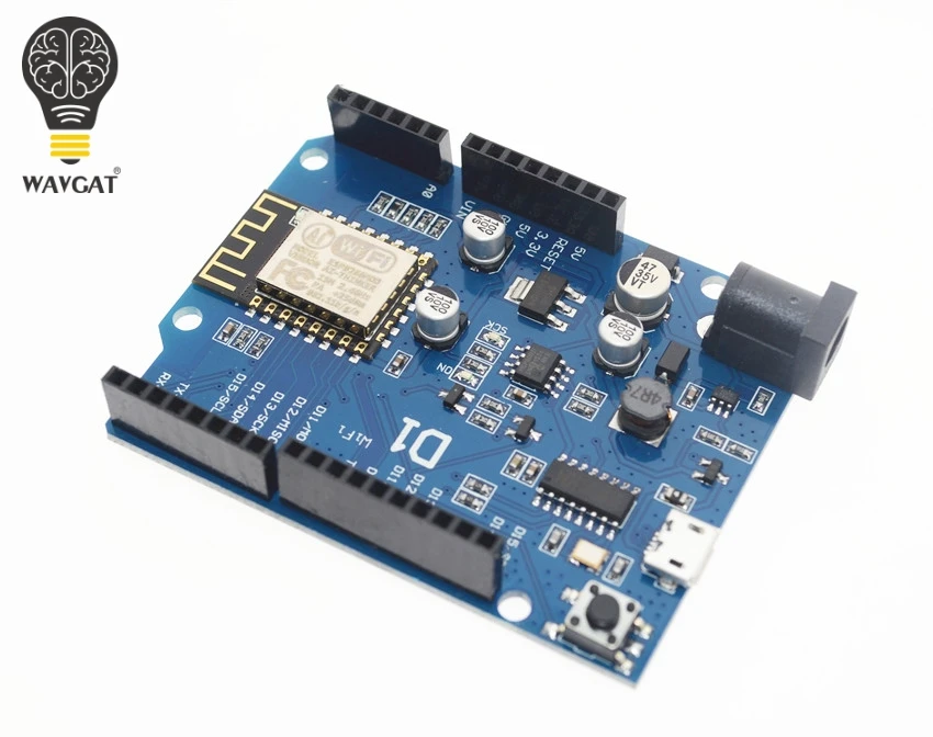 Smart Electronics ESP-12F WAVGAT D1 WiFi uno based ESP8266 shield for arduino Compatible | Электронные компоненты и