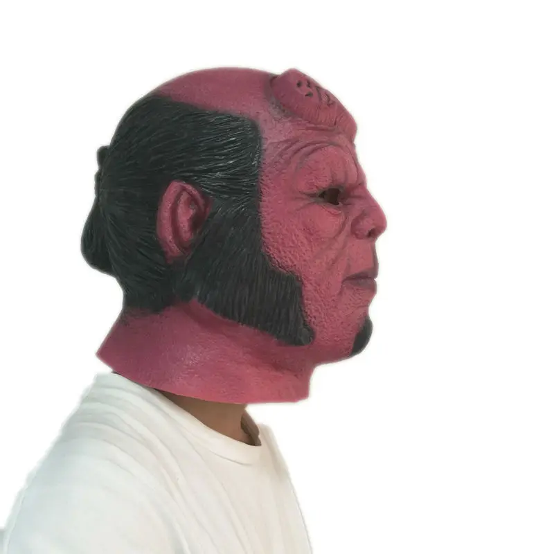 Ужасная латексная маска Hellboy для Хэллоуина маски пейнтбола страйкбола пистолета