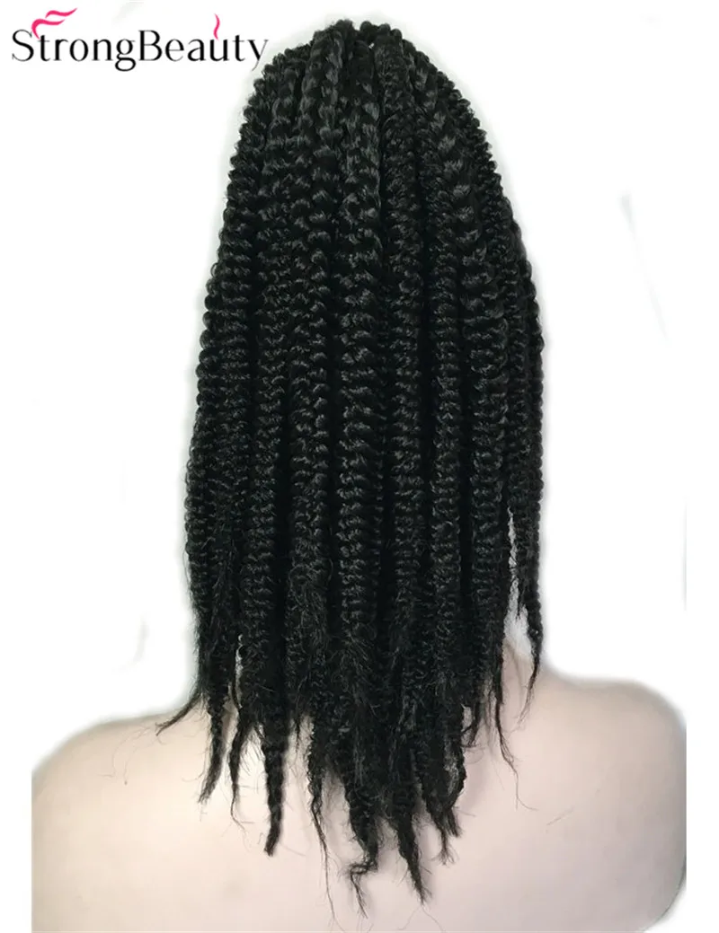 Сильный красота Африканский Американский черный косички плетеный синтетический