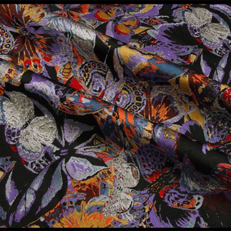 100x145cm/piece Grade Dyed Jacquard Fashion Fabric High GrecisionLarge Butterfly Coat Dress Material Windbreaker Skirt | Дом и сад
