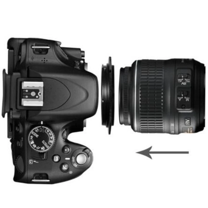 Адаптер для объектива Foleto макро обратное кольцо 49 52 55 58 62 67 72 77 мм камер canon eos 500d 600d