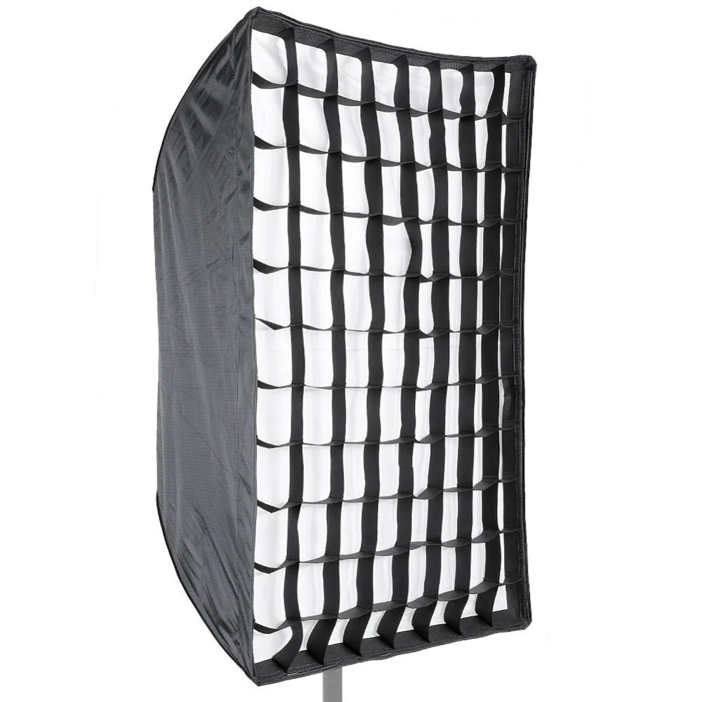 Neewer фотостудия 24 &quotx 36&quot/60x90 см прямоугольник зонтик типа Speedlite софтбокс с сеткой