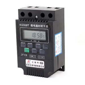 Подробная информация о KG316T 25A, цифровой программируемый таймер с ЖК-дисплеем на неделю, релейный переключатель времени, переменный ток 220 В