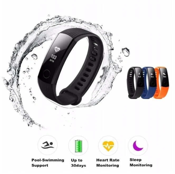Оригинальный умный Браслет huawei Honor Band 3 фитнес трекер 5 АТМ OLED экран пульсометр Push