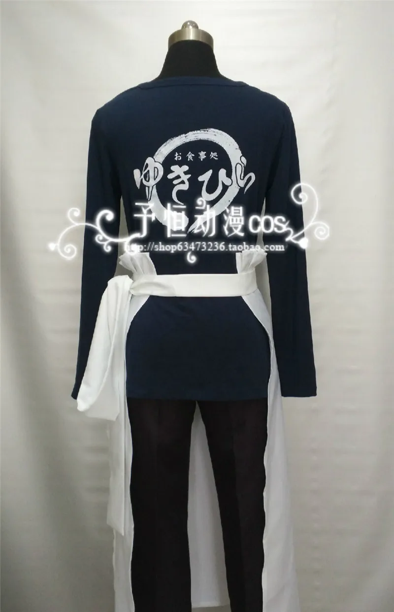 Shokugeki no Soma Аниме Косплей Костюм Yukihira Souma COS футболка+ брюки+ фартук+ повязка на голову
