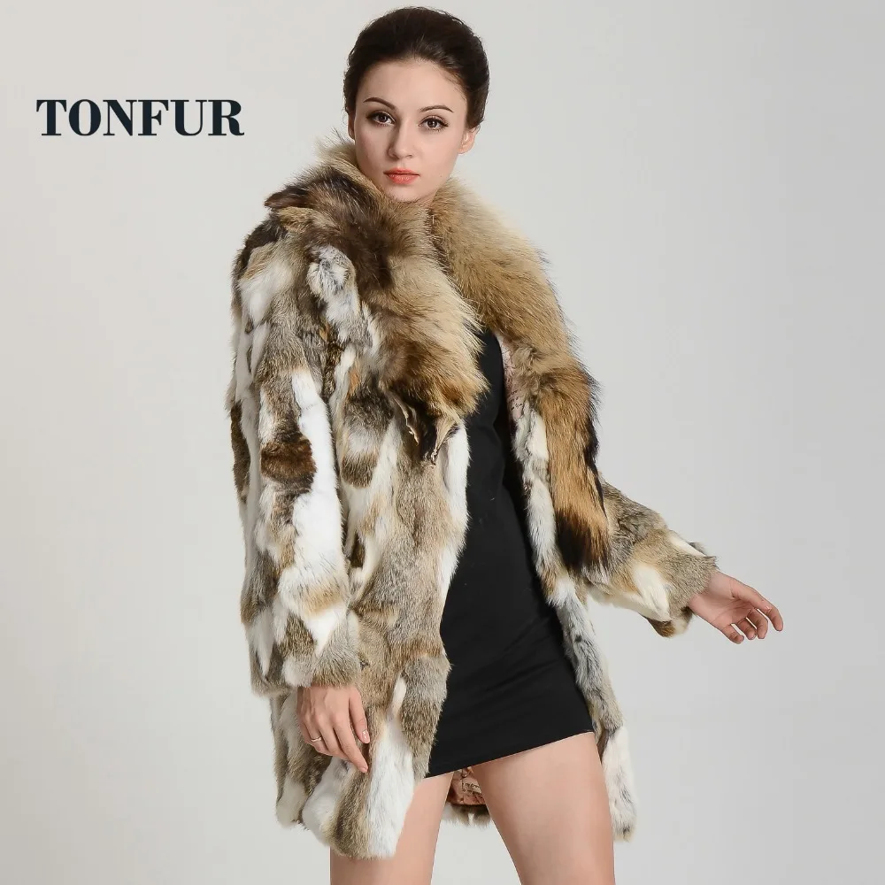 Новинка 2019 длинное пальто с роскошным натуральным мехом енота бесплатная