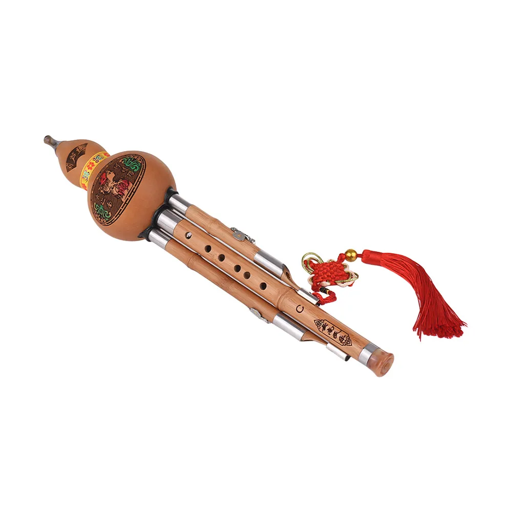 Тройная C-Key Hulusi Cucurbit Flute Bottle Gourd бамбуковые трубки Китайский традиционный