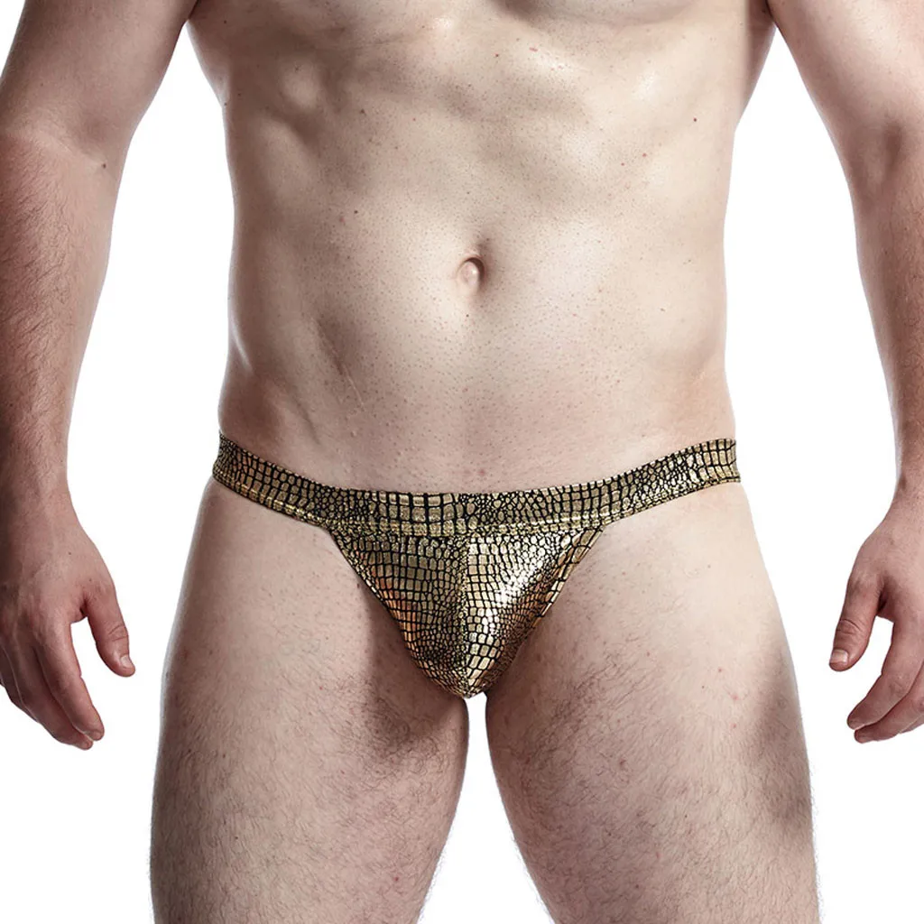 Трусы с заниженной талией полиэстер змеиная кожа ткань c выпуклой частью для