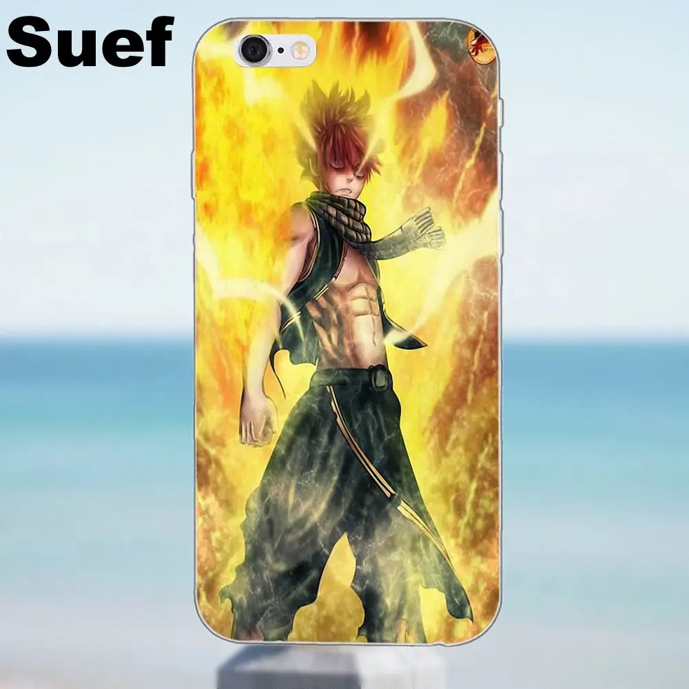 Мягкий защитный чехол Fairy Tail Natsu Lucy для iPhone X 4 4S 5 5S 5C SE 6 6S 7 8 Plus Samsung Galaxy J1 J3 J5 J7 A3 A5 2016
