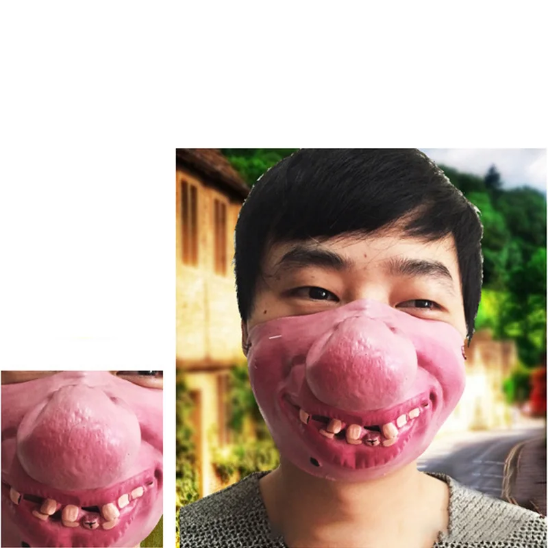 Золотой Funny Toy Adult Party Latex Mask Clown Cosplay Half Face Horrible Scary Masks Masquerade Halloween Party Decor - Цвет: Золотой