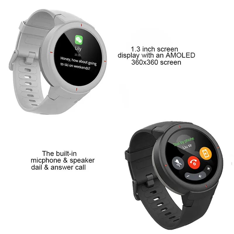 Смарт часы Amazfit Verge английская версия Huami gps умные 1 3 дюймов AMOLED экран HR сенсор