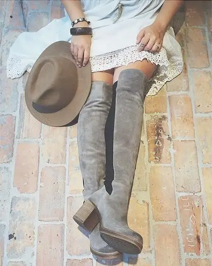 

Womens Cowboy Boots Black Leather Thick Heels Women's Winter Boots Round Toe Slim Fit Over The Knee Boots Fashion Long Boots