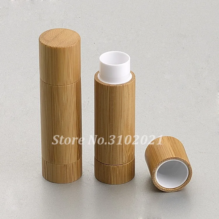 bamboo 20 шт 5 мл круглый Натуральный Бамбуковый бальзам для губ контейнер губная помада трубка DIY косметический блеск для губ бутылка губная помада труба оболочка путешествия - Цвет: bamboo