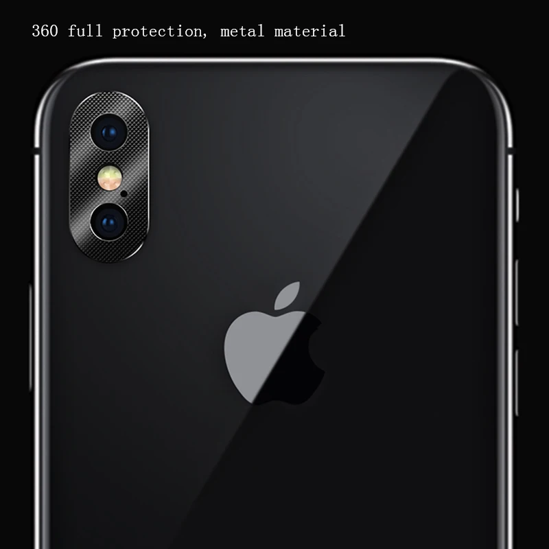 Металлическая защита объектива камеры для iPhone X XR Защита от царапин Xs 360 полная