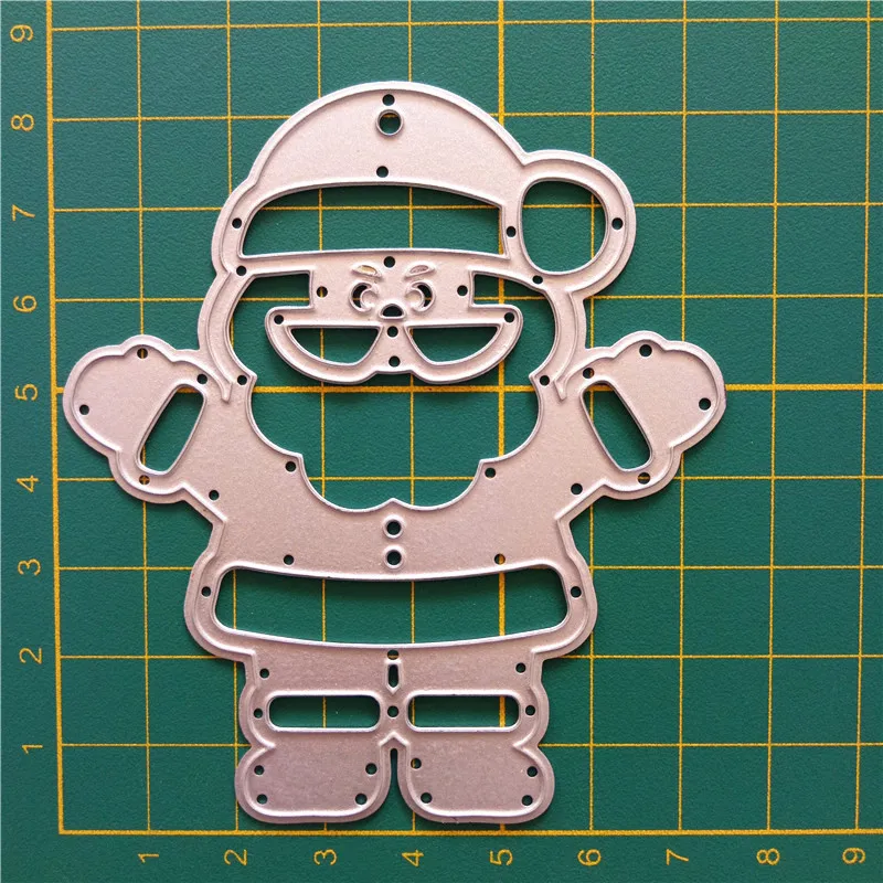 Рождество Санта-Клаус резки для DIY скрапбукинга бумажное изделие ручнйо работы Металлический Стальной шаблон Веселые Рождественские заготовки 2 шт