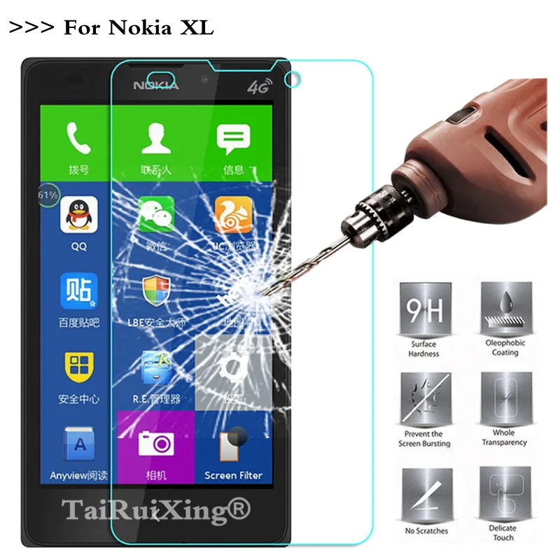 2.5D 0 26 мм 9H Закаленное стекло Защитная пленка для Microsoft Nokia XL Dual SIM RM 1030 1042|Бамперы| |