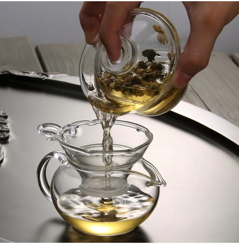 160 мл чайная чашка из китайского стекла Gaiwan Tie Guan Yin Kung Fu дорожный чай гунфу