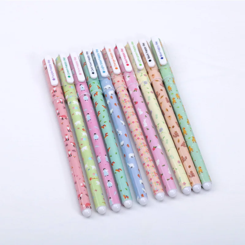 10 шт./лот гелевые ручки с фламинго и единорогом для письма милые 0 5 мм Цветные