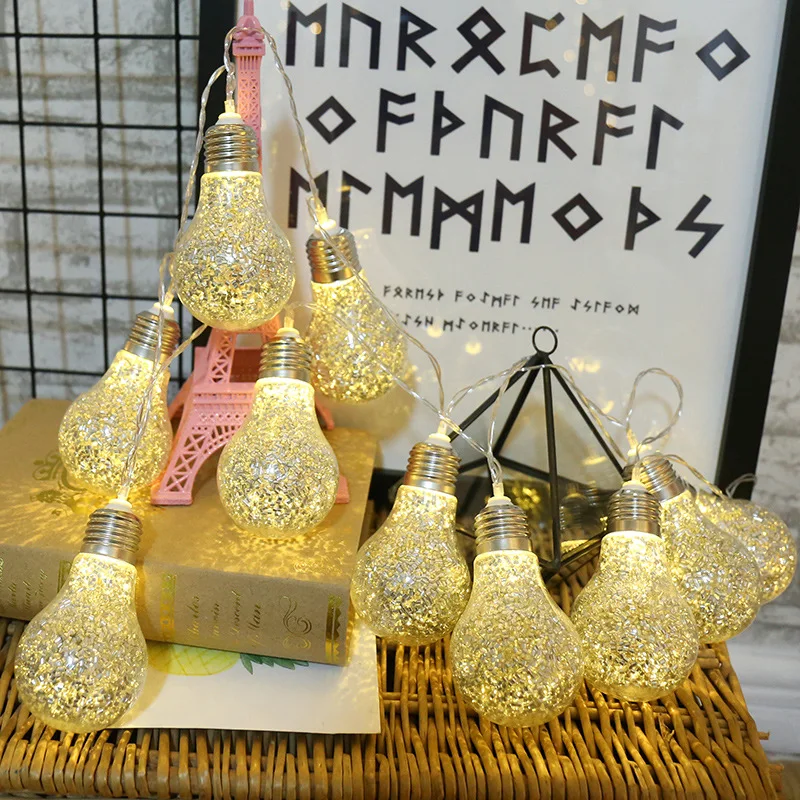 Новинка 2018 лампочка эдисона светодиодная с цветными частицами Шариковая