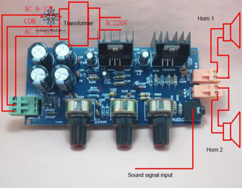 2x18W TDA2030A DIY Kit 2.0 Double Track Audio Power Amplifier Module Board | Инструменты
